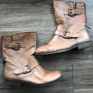 Steve Madden Leather Motorcycle Boots